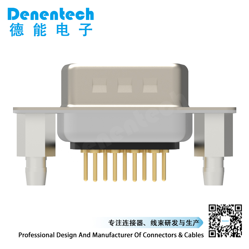 Denentech Gold plated industrial grade HD 7P male straight DIP d-sub 37pin connectors waterproof d-sub connectors